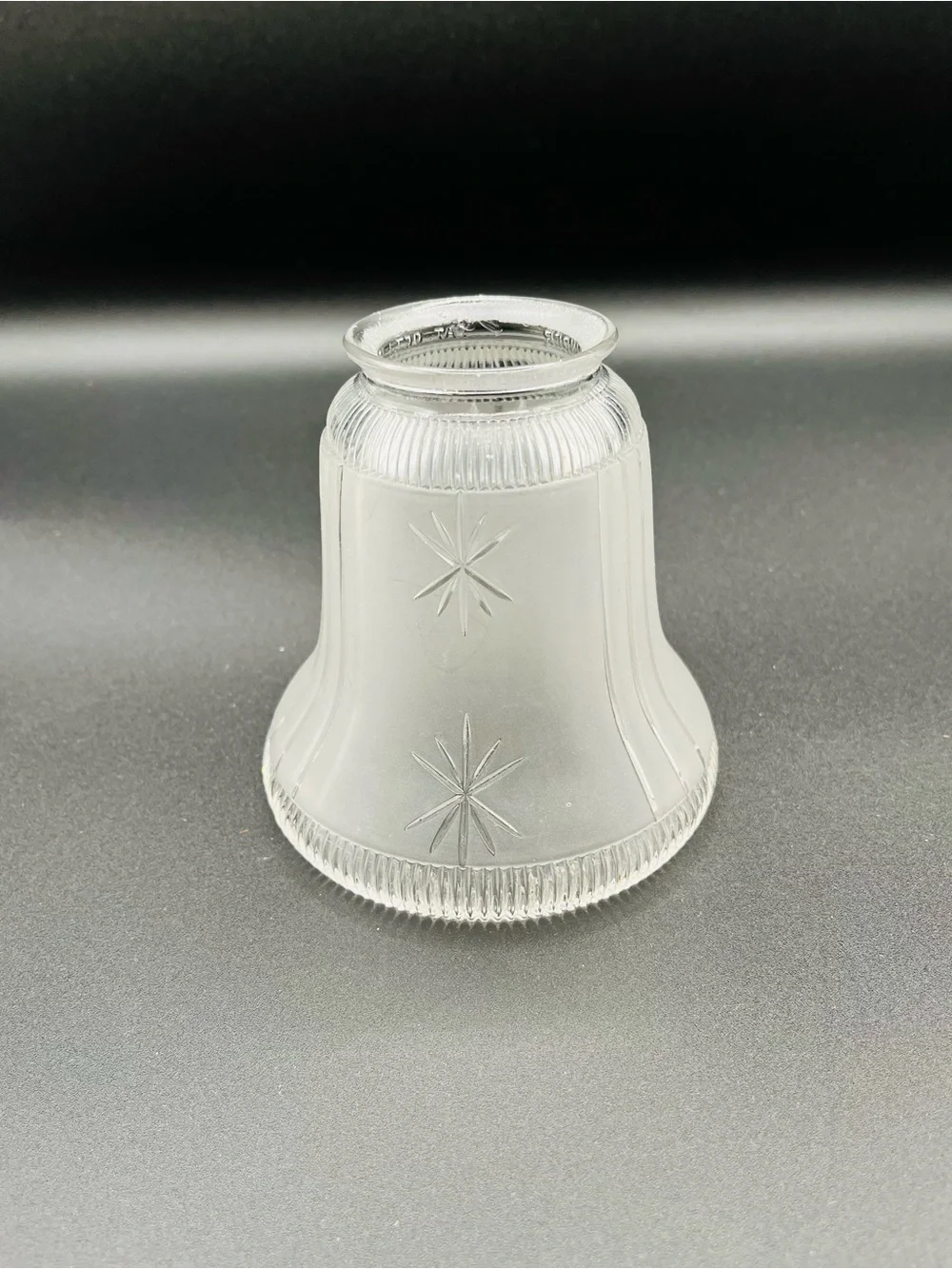 Frosted Glass Lamp Shade with Star Etchings